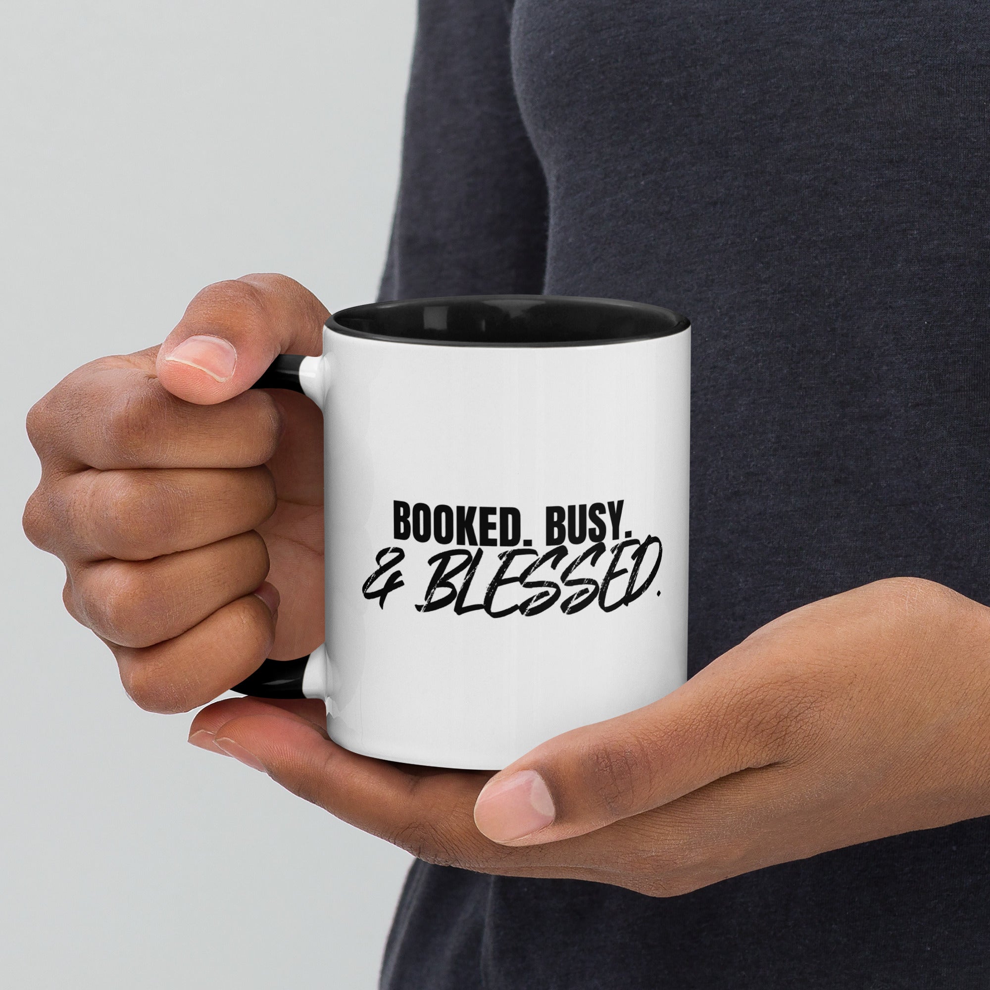 Booked. Busy. & Blessed. Mug with Color Inside - Nailah Renae