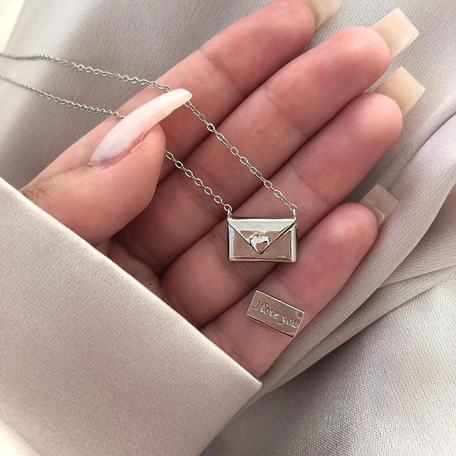 Envelop Love Letter Silver Necklace - Nailah Renae